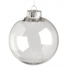 Χριστουγεννιάτικη Μπάλα, Διάφανη (10cm)